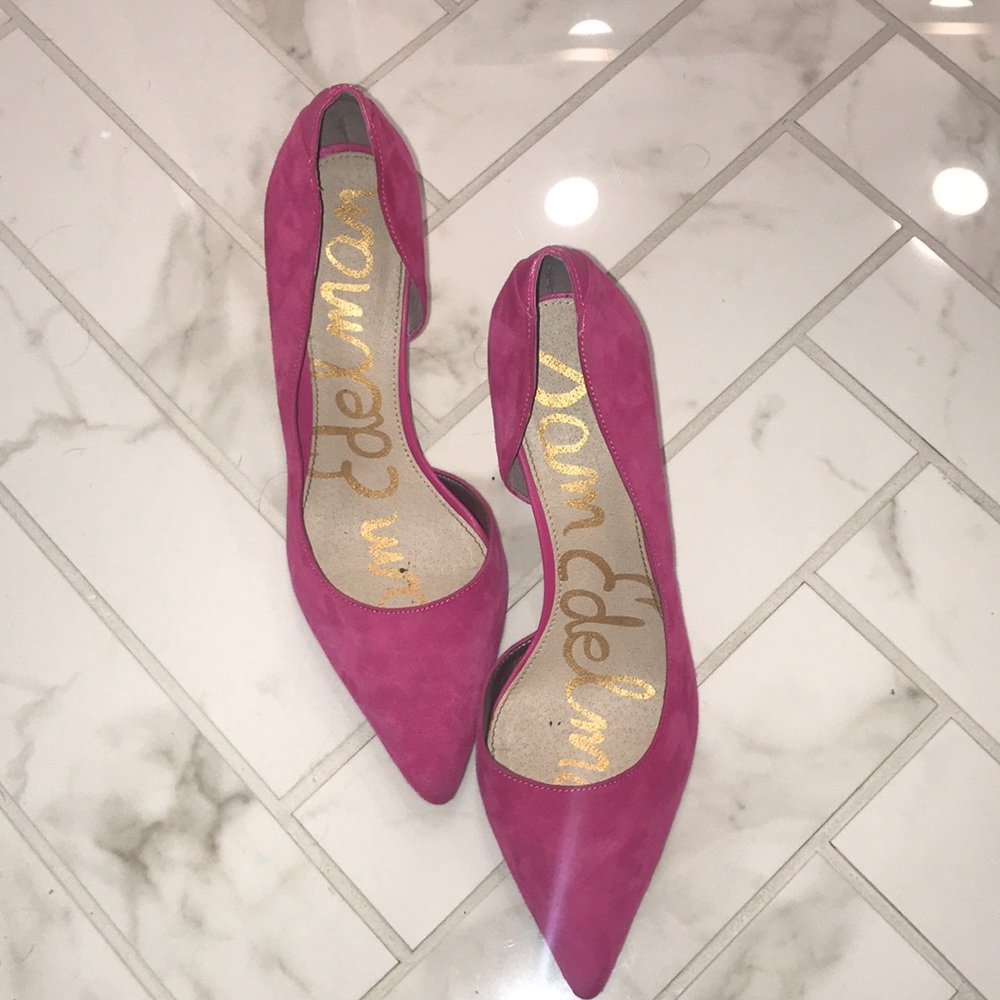 Sam Edelman pink suede pumps/heels